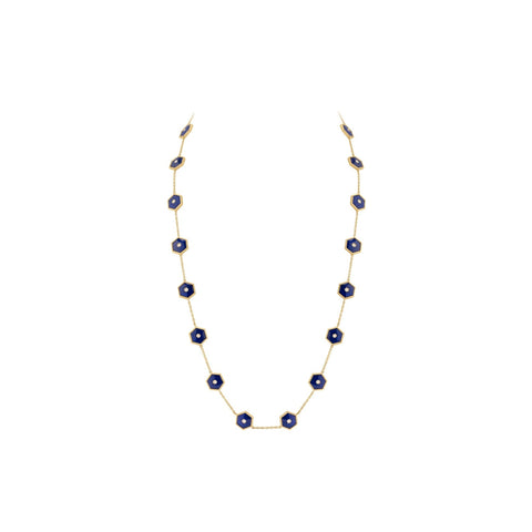 Baia Sommersa 18K Yellow Gold Diamonds & Lapis Long Necklace