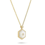 Miseno Jewelry - Baia Sommersa 18K Yellow Gold Diamonds & Mother of Pearl Long Pendant Necklace | Manfredi Jewels