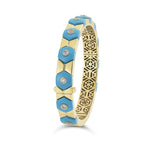 Miseno Jewelry - Baia Sommersa 18K Yellow Gold Diamonds & Turquoise Bangle Bracelet | Manfredi Jewels