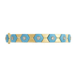 Miseno Jewelry - Baia Sommersa 18K Yellow Gold Diamonds & Turquoise Bangle Bracelet | Manfredi Jewels