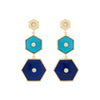 Miseno Jewelry - Baia Sommersa 18K Yellow Gold Lapis & Turquoise Diamond Drop Earrings | Manfredi Jewels