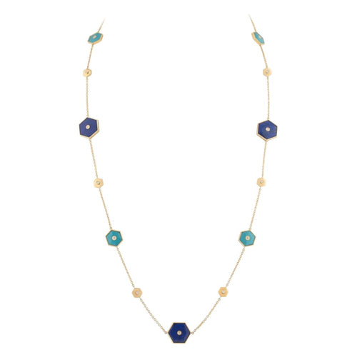 Miseno Jewelry - Baia Sommersa 18K Yellow Gold White Diamond Necklace | Manfredi Jewels