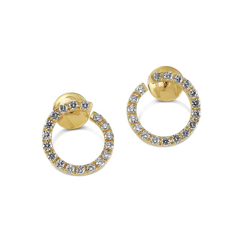 Foglia di Mare 18K Yellow Gold Sea Leaf Diamond Earrings
