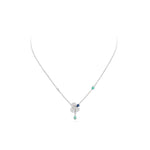 Miseno Jewelry - Ischia 18K White Gold Diamonds Sapphires & Emeralds Pendant Necklace | Manfredi Jewels