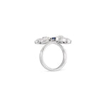 Miseno Jewelry - Ischia 18K White Gold Diamonds Sapphires & Emeralds Ring | Manfredi Jewels