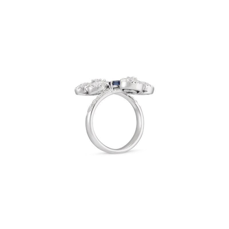 Miseno Jewelry - Ischia 18K White Gold Diamonds Sapphires & Emeralds Ring | Manfredi Jewels