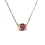 Miseno Jewelry - Procida 18K Rose Gold Rubies & Diamond Pendant Necklace | Manfredi Jewels