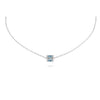 Miseno Jewelry - Procida 18K White Gold Diamonds & Aquamarine Pendant Necklace | Manfredi Jewels