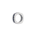 Miseno Jewelry - Procida 18K White Gold Diamonds & Sapphires Ring | Manfredi Jewels
