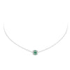 Miseno Jewelry - Procida 18K White Gold Emerald Pendant | Manfredi Jewels