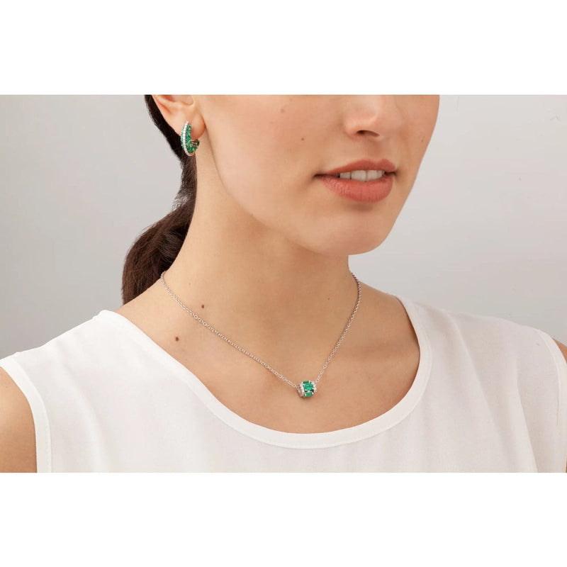 Miseno Jewelry - Procida 18K White Gold Emerald Pendant | Manfredi Jewels