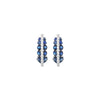 Miseno Jewelry - Procida 18K White Gold Pavè Diamonds Sapphires Hoop Earrings | Manfredi Jewels