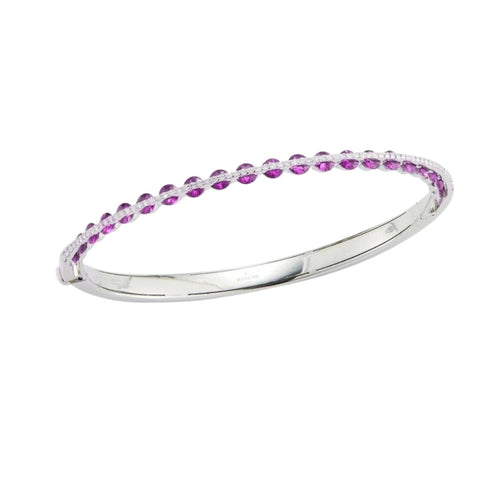 Miseno Jewelry - Procida Bracelet White Diamonds And Pink Sapphires 18K Gold | Manfredi Jewels