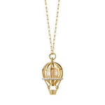 Monica Rich Kosann Jewelry - ’Adventure’ Hot Hair Balloon 18K Yellow Gold Pearl & Diamond Charm Necklace | Manfredi Jewels