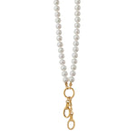 Monica Rich Kosann Jewelry - ’Design Your Own’ 18K Yellow Gold Pearl Chain 2 Charm Stations Necklace | Manfredi Jewels