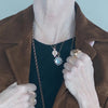 Monica Rich Kosann Jewelry - Happiness 18K Yellow Gold Mother Of Pearl & Diamond Sun Charm Necklace | Manfredi Jewels