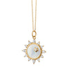 Monica Rich Kosann Jewelry - ’Happiness’ 18K Yellow Gold Mother Of Pearl & Diamond Sun Charm Necklace | Manfredi Jewels
