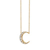 Monica Rich Kosann Jewelry - Midi Crescent Moon 18K Yellow Gold Water Opal & Diamond Necklace | Manfredi Jewels