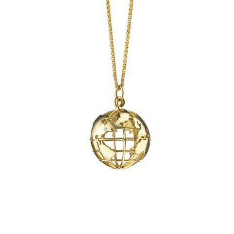 My Earth 18K Yellow Gold Set a Diamond Anywhere in the World Charm Necklace