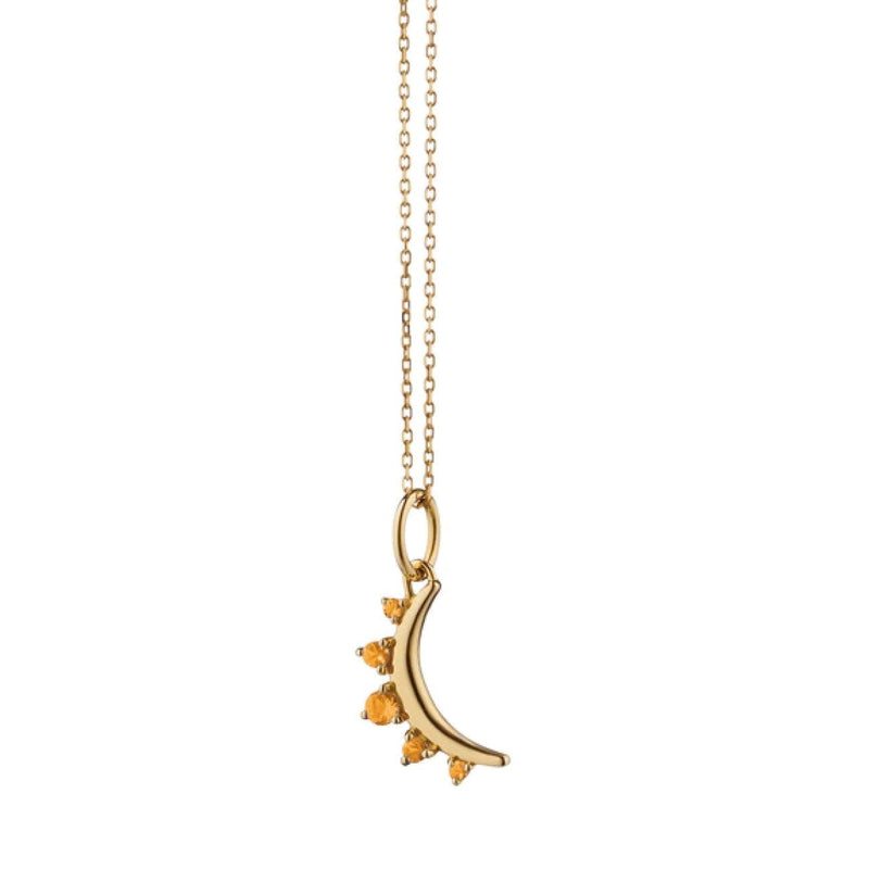 Monica Rich Kosann Jewelry - Moon 18K Yellow Gold Birthstone ’November’ Citrine Necklace | Manfredi Jewels