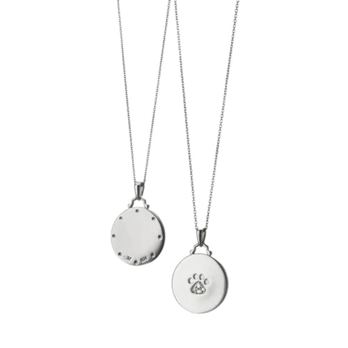 Monica Rich Kosann Jewelry - Paw Print Charm Sapphire Necklace | Manfredi Jewels