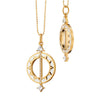 Monica Rich Kosann Jewelry - Sundial 18K Yellow Gold White Enamel and Diamond Necklace | Manfredi Jewels