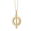 Monica Rich Kosann Jewelry - Sundial 18K Yellow Gold White Enamel and Diamond Necklace | Manfredi Jewels