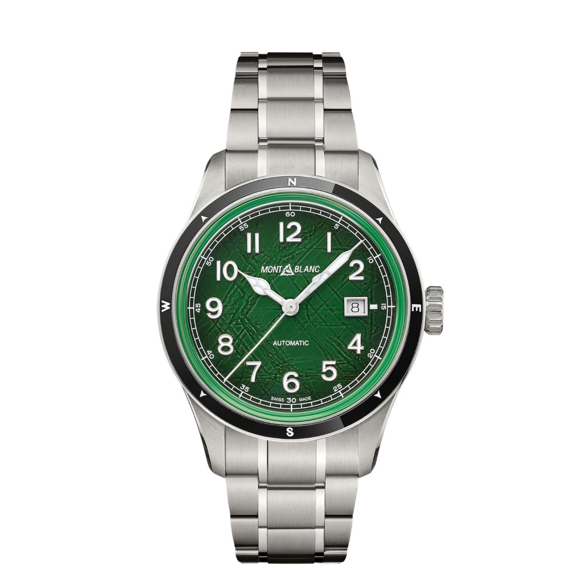 Montblanc New Watches - 1858 - AUTOMATIC DATE OXYGEN GREEN | 133269 | Manfredi Jewels