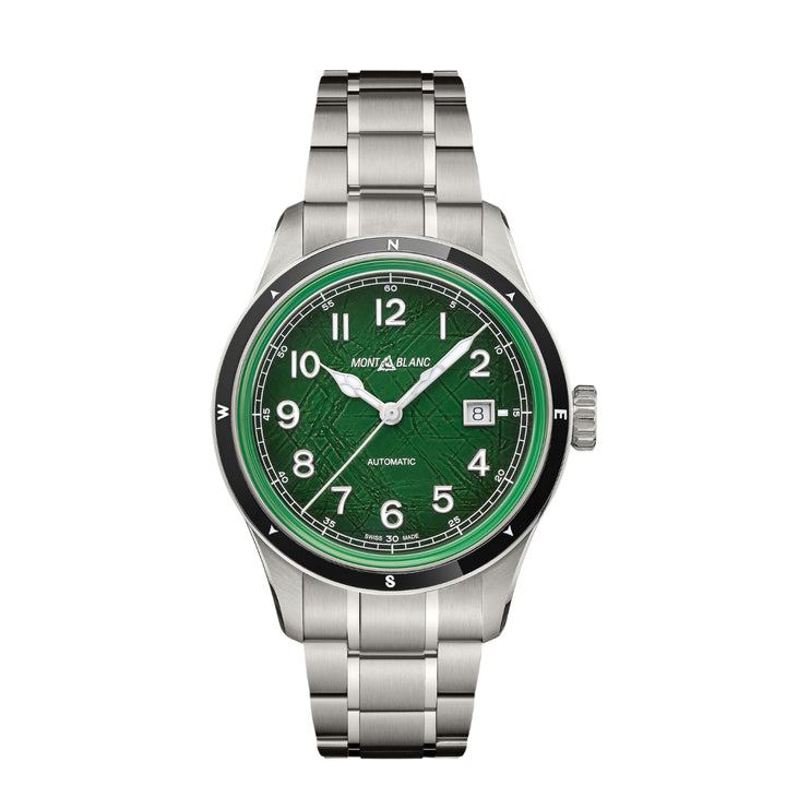 Montblanc New Watches - 1858 - AUTOMATIC DATE OXYGEN GREEN | 133269 | Manfredi Jewels