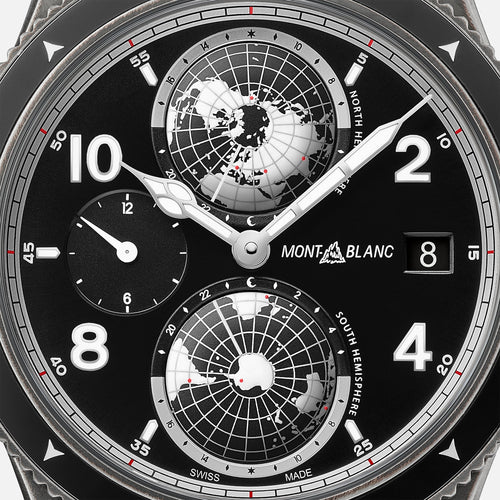 Montblanc New Watches - 1858 GEOSPHERE ULTRABLACK | 128257 Manfredi Jewels