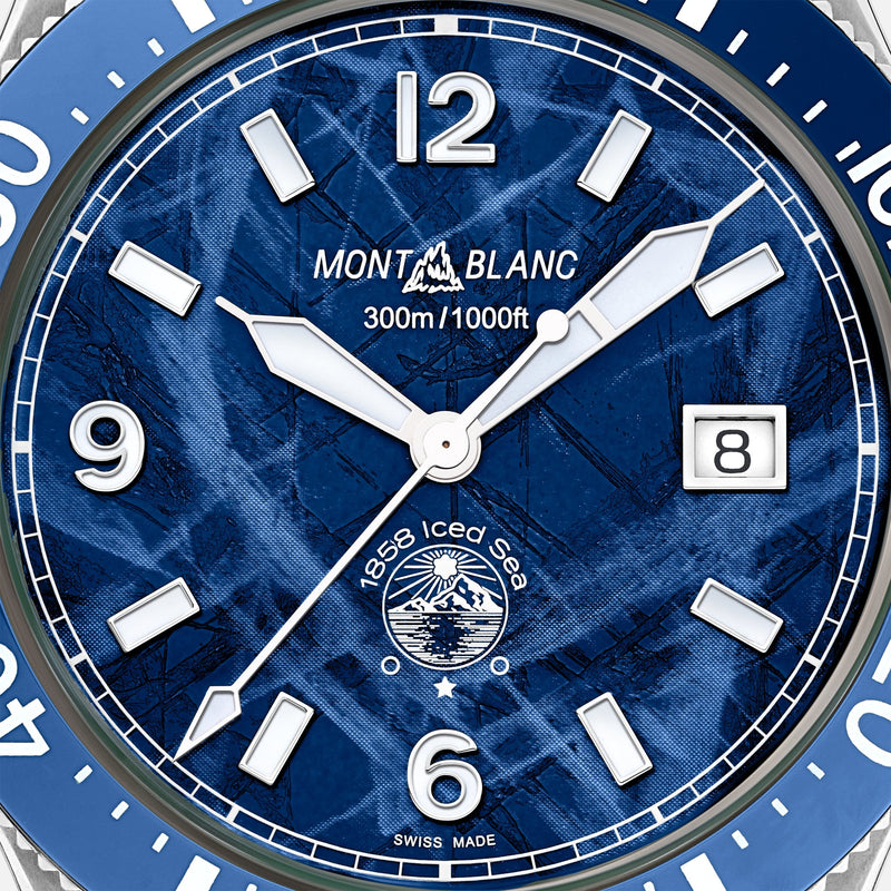 Montblanc New Watches - 1858 ICED SEA AUTOMATIC DATE | 129369 Manfredi Jewels