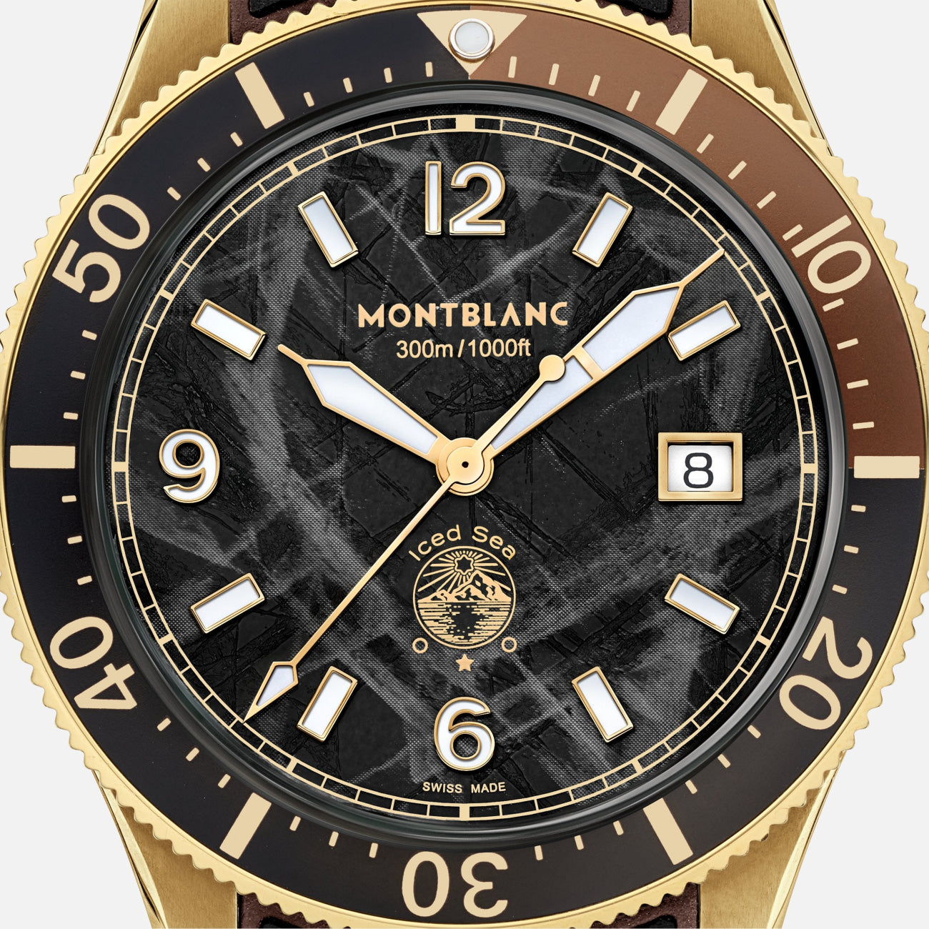 Montblanc Iced Sea 1858 Automatic Date Bronze 133300 New Watches Manfredi Jewels
