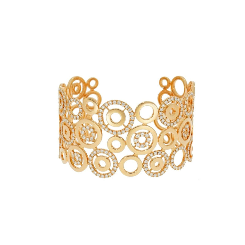 New Italian Art Jewelry - Diamond Circle 18K Rose Gold Bracelet | Manfredi Jewels