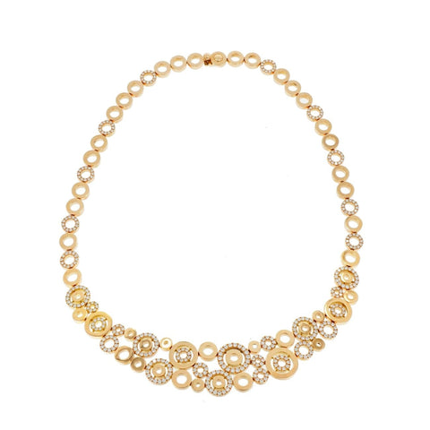 Diamond Circle 18K Rose Gold Necklace