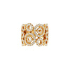 New Italian Art Jewelry - Diamond Round Circles 18K Rose Gold Ring | Manfredi Jewels