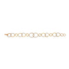 New Italian Art Jewelry - Interlocking Oval/Round 18K Rose Gold Bracelet | Manfredi Jewels