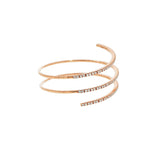 New Italian Art Jewelry - Long 3 Loop Expandable Diamond 18K Rose Gold Bracelet | Manfredi Jewels