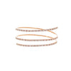 New Italian Art Jewelry - Long 3 Loop Expandable Diamond 18K Rose Gold Bracelet | Manfredi Jewels