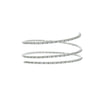 New Italian Art Jewelry - Long 3 Loop Expandable Diamond 18K White Gold Bracelet | Manfredi Jewels