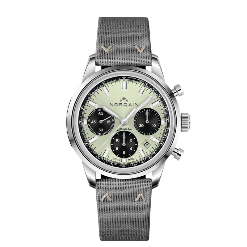 Norqain New Watches - FREEDOM 60 CHRONO - PISTACCHIO | Manfredi Jewels