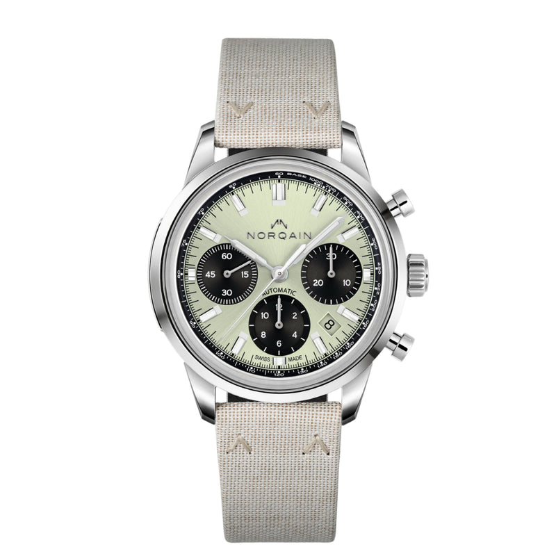 Norqain New Watches - FREEDOM 60 CHRONO - PISTACCHIO | Manfredi Jewels