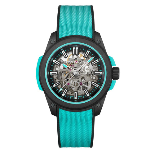Norqain New Watches - INDEPENDENCE WILD ONE SKELETON - 42MM TURQUOISE | Manfredi Jewels