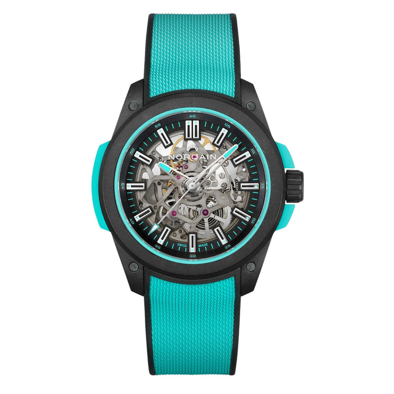 Norqain New Watches - INDEPENDENCE WILD ONE SKELETON - 42MM TURQUOISE | Manfredi Jewels