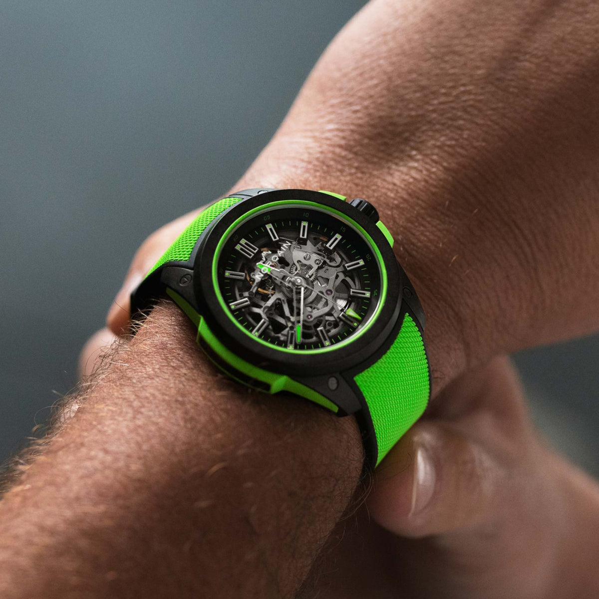 NORQAIN New Watches - INDEPENDENCE WILD ONE SKELETON - GECKO GREEN | Manfredi Jewels
