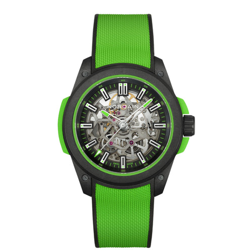 Norqain New Watches - INDEPENDENCE WILD ONE SKELETON - GECKO GREEN | Manfredi Jewels