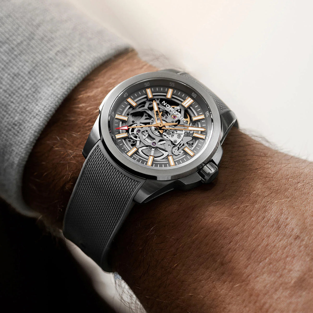 NORQAIN New Watches - INDEPENDENCE WILD ONE SKELETON GREY | Manfredi Jewels