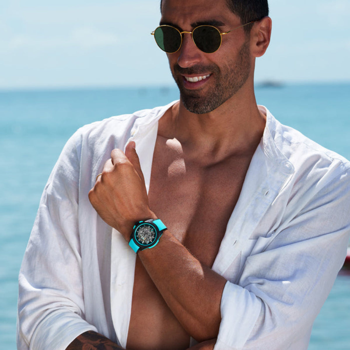NORQAIN New Watches - INDEPENDENCE WILD ONE SKELETON - TURQUOISE | Manfredi Jewels