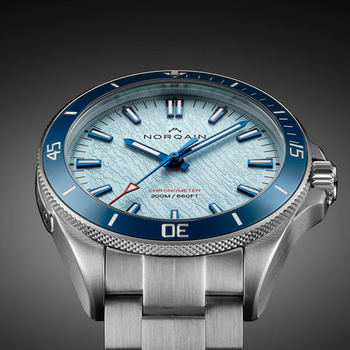 Norqain New Watches - NEVEREST GLACIER - ICE BLUE | Manfredi Jewels