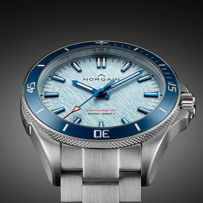 Norqain New Watches - NEVEREST GLACIER - ICE BLUE | Manfredi Jewels