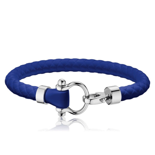 OMEGA Accessories - SAILING BRACELET ELECTRIC BLUE RUBBER | Manfredi Jewels